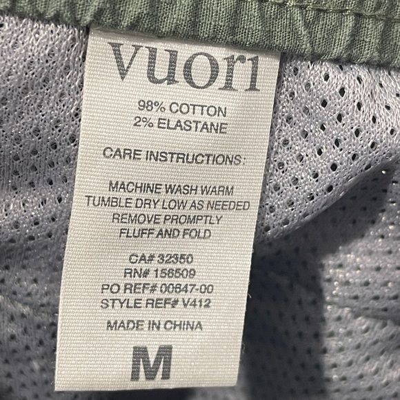 Vuori Men’s Ripstop Pants Army Green Size Medium DuraTerra Pants Cotton - Picture 7 of 7